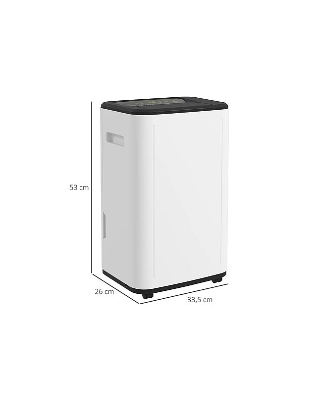 Desumidificador ABS cor Blanco 33,5x26x53 cm HOMCOM