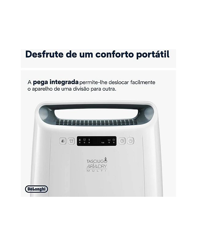 Desumidificador DELONGHI DEXD216RF (2.1 L - 16 L/dia - Branco)