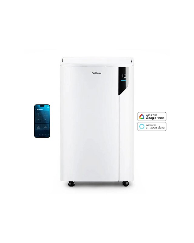 Desumidificador Premium de 20 L com Modo de Lavandaria de Um Clique e Controlo Inteligente por App Pro Breeze