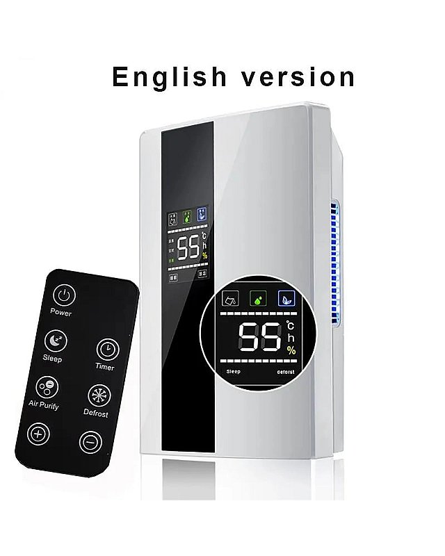 Desumidificador, Purificador De Ar, Controle Inteligente De Umidade, Plugue Eu Oem
