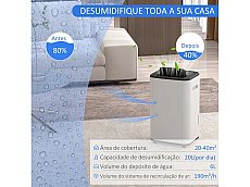 Desumidificador ABS cor Blanco 33,5x26x53 cm HOMCOM