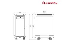 Desumidificador ARISTON Deos 12 Até 35 m² Baixo Consumo 12L/Dia