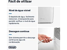 Desumidificador DELONGHI DEXD214RF (2.1 L - 14 L/dia - Branco)