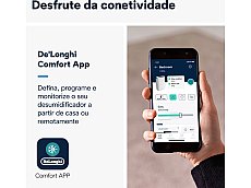 Desumidificador e Purificador de Ar DELONGHI DDSX220WFA  5 L - 21 L/dia - Preto)