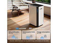 Desumidificador Portátil Humilabs Ol20 20l Capacidade Filtro Removível Reservatório 4.5l 3 Modos Timer 24h Controlo Wi Fi App